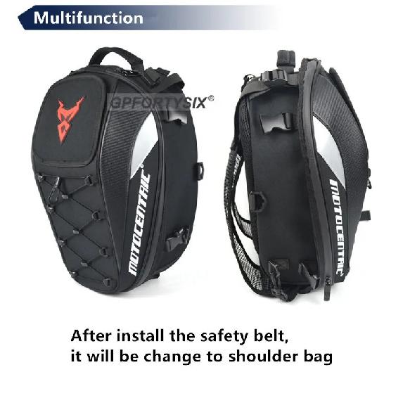 Motocentric Wasserdichte Motorrad-Hecktasche Multifunktionale Motorrad-Rücksitztasche Hohe Kapazität Motorradtasche Fahrer-Rucksack