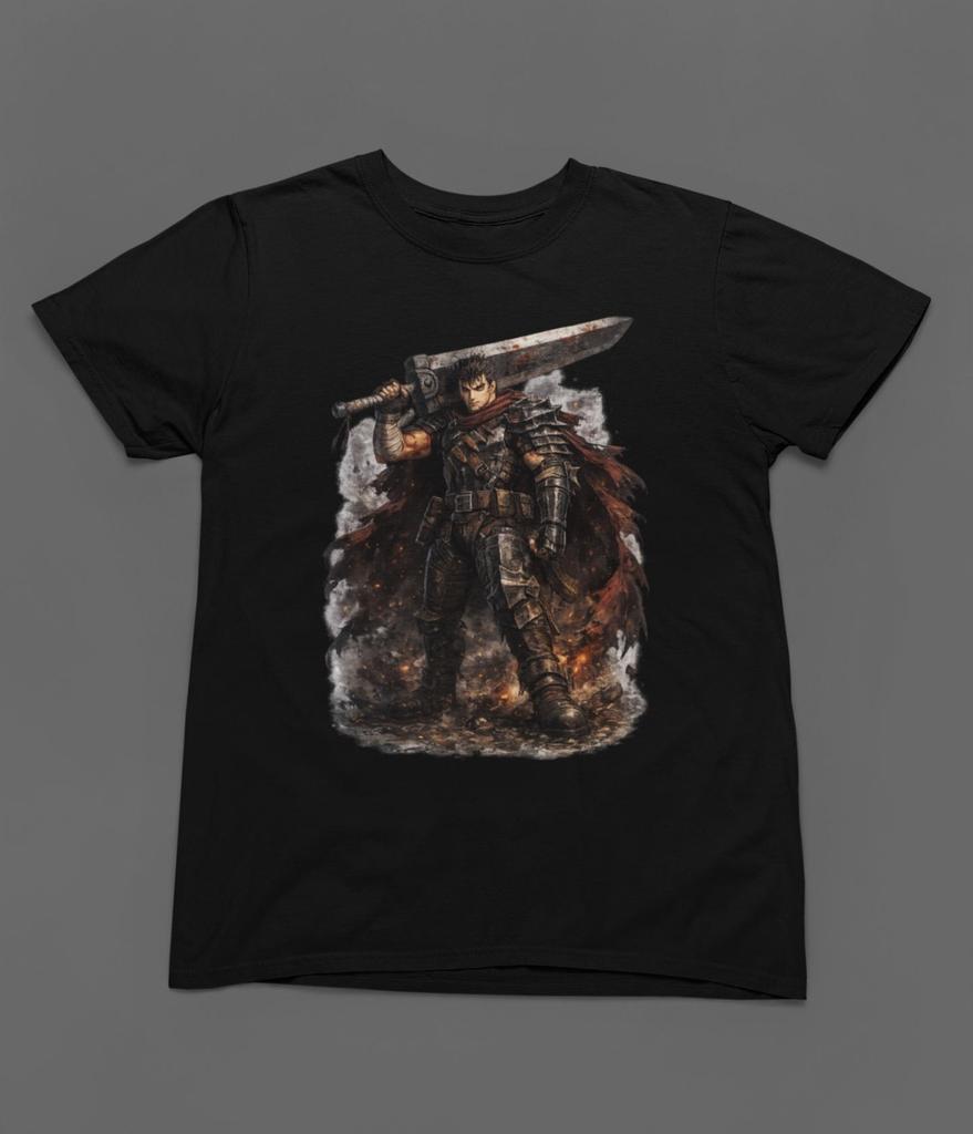 Anime Vintage Special Unisex T-shirt, Anime Manga Shirt, Anime Shirt, Black Swordsman, Skull Knight, Graphic Anime Tee, Manga Shirt, Japan