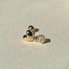 14k Natural Diamond Heart Piercing