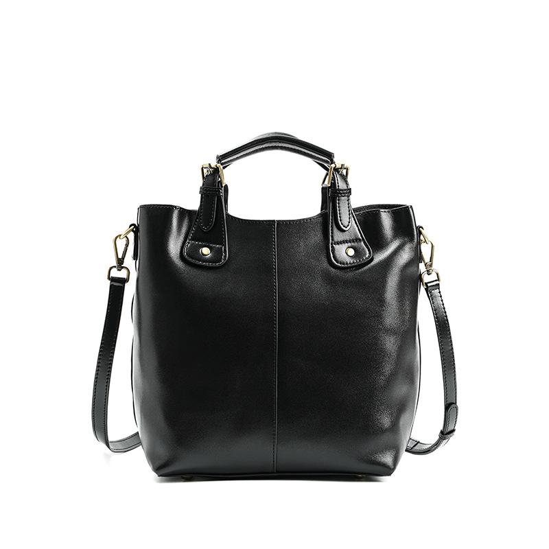 New large-capacity leather shoulder messenger bag versatile niche high-end women's office handbag