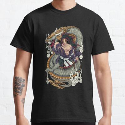 Plus Size S-3XL Demon Slayer Kokushibo Printed T-shirt Men's Tops Fashion Clothes Tees