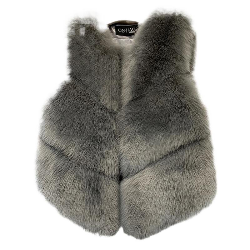 Autumn and winter clothing imitation fur vest women's short vest imitation fox fur vest splicing jacket
