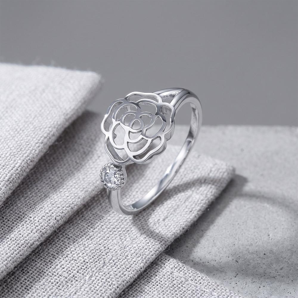 Helene Jewelry Silver 925 Rose Flower Miss Ring (Type C)