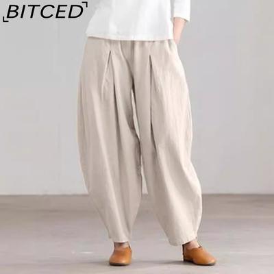 Women's Fashion Casual Solid Color Print Pants & Capris