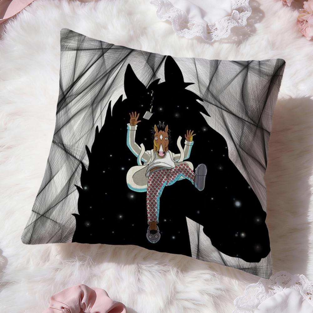 B-BoJack Horseman Cushion Cover Premium Comfort Reversible Pillow Cove -Two in One Design for Any Room & Car Interior