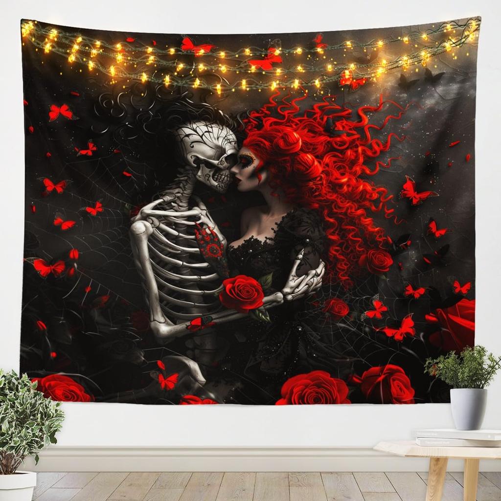 Vintage Japanese Tapestry, Red Sun and Water Reflection Print Wall Hanging with Cherry Blossom for Dorm and Living Room Decor