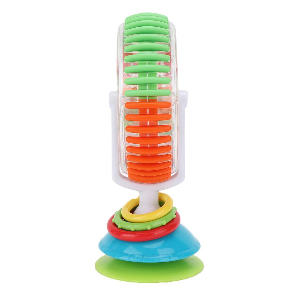 Handheld Colorful Baby Rattle Rotating Baby Chair Stroller Toy with Sunction Cup