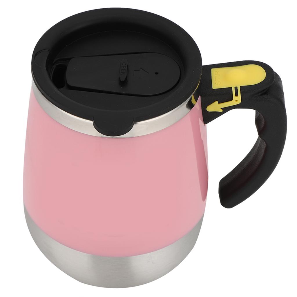 USB Nabíjení Nerezová Ocel Elektrický Magnetický Hrnek na Vodu Mléko Kávu Samomíchací Míchací Hrnek 400ml