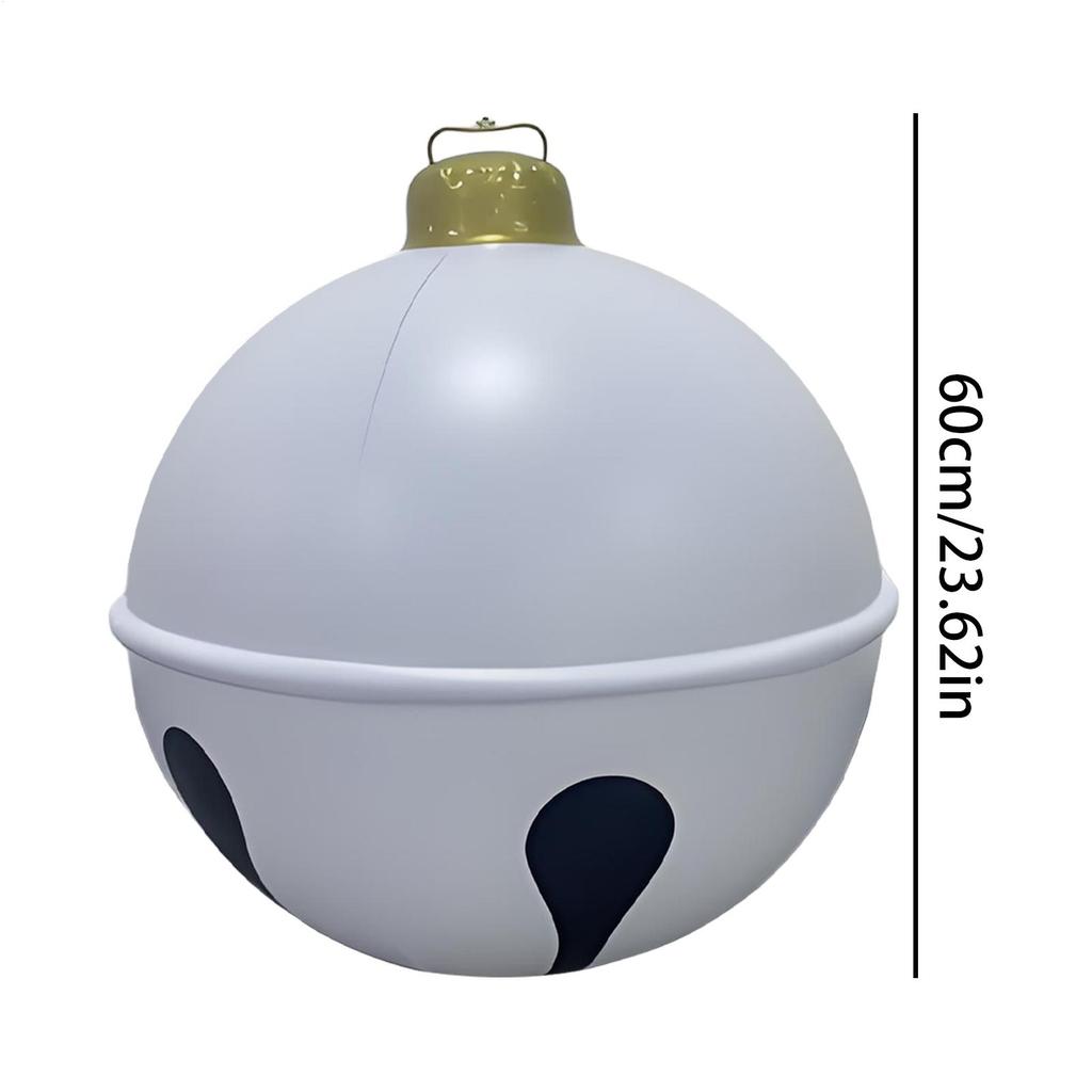 Outdoor Christmas Ball Ornaments 24 Inch Large PVC Inflatable Decor Yard Blow Up Ball Ornaments For Winter Outdoor Yard Garden