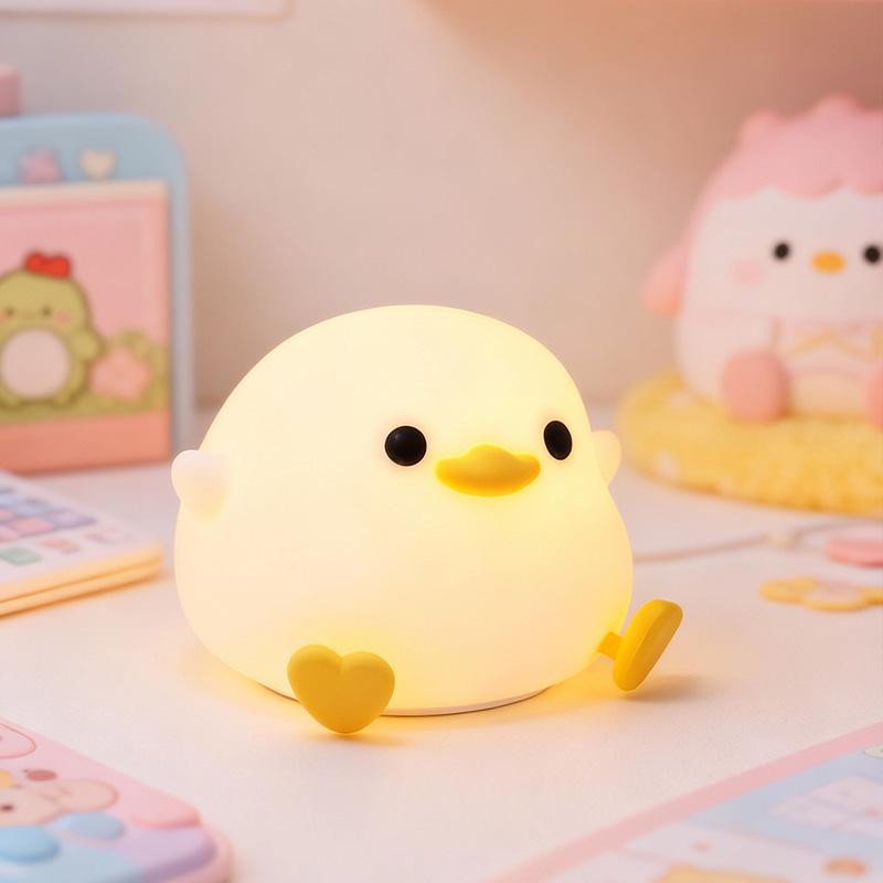 Panda Night Light: Soft Silicone Flower Lamp for Eye Protection - Perfect for Bedroom, Desk, or as a Children's Toy Gift.