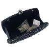 Boutique De FGG Crystal Clutch Purse with Spikes Women Party Clutch Bag Rhinestone Evening Handbags Wedding Prom Clutch,Mini