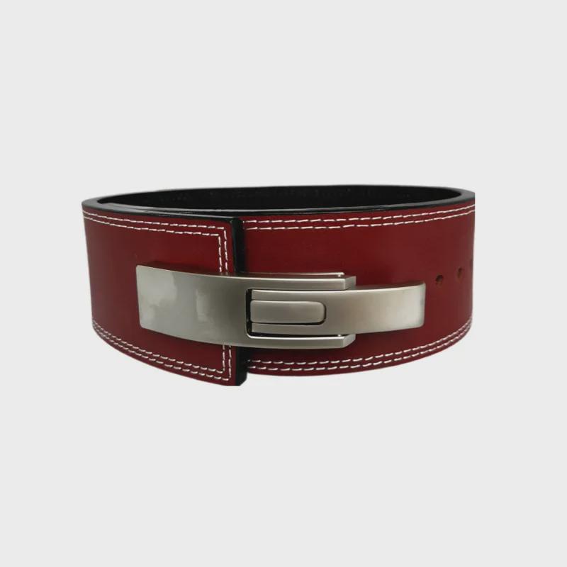 Professional Leather Powerlifting Weightlifting Belt with Lever Buckle for Squats and Deadlifts