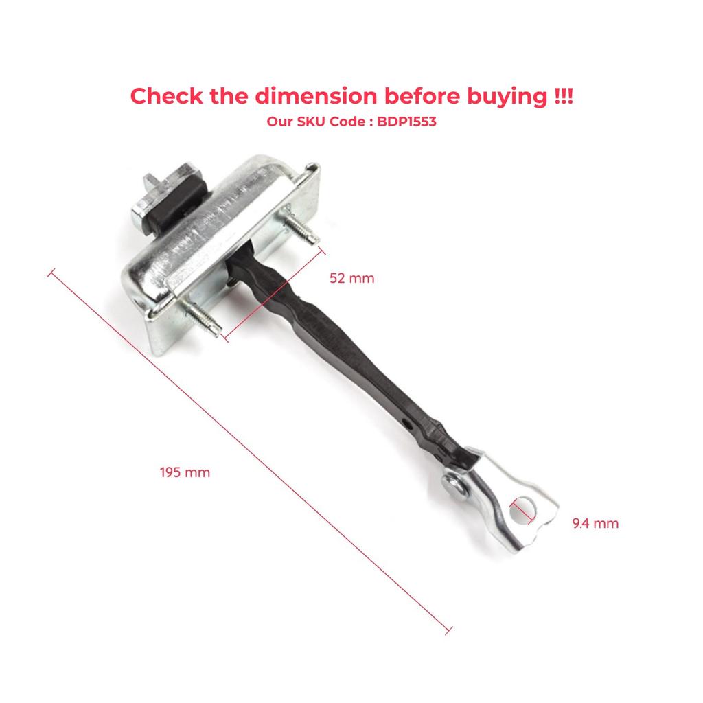 BDP1553-1 2 Pieces Rear Door Stop Check Assy Limiter Strap for Vauxhall Opel Insignia B Z18 2017-On Buick Regal MK6 2018-2020 39089088