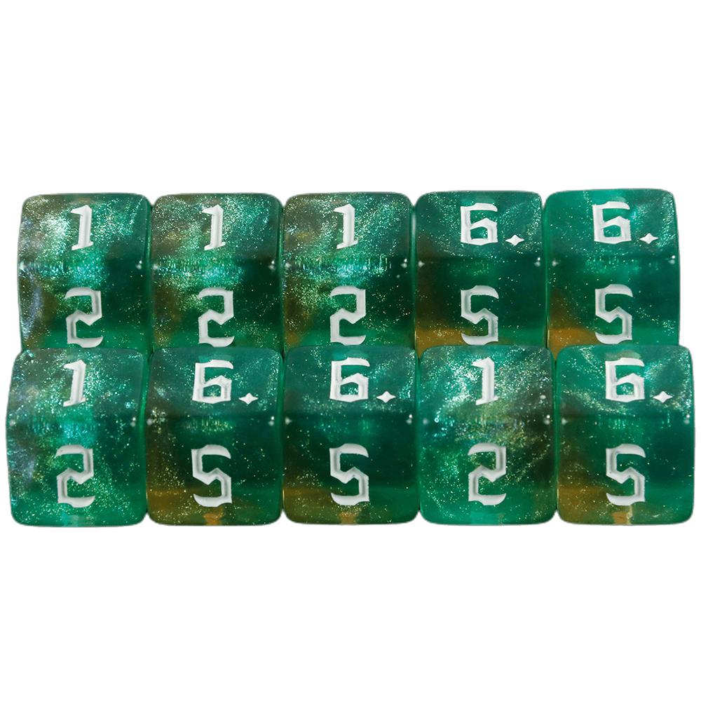 D6 Polyhedral Dice Set 10pcs 6 Sided Digital Dices Table Board Game for Bar Club Party Accessories