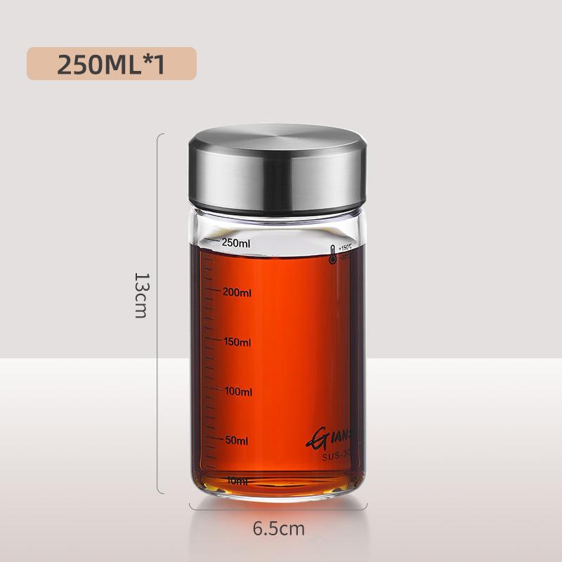 GIANXI Coffee Glass Cup Outdoor Mini Transparent Vacuum Airtight Cups Milk Cola Juice Storage Jar Kitchen Accessories