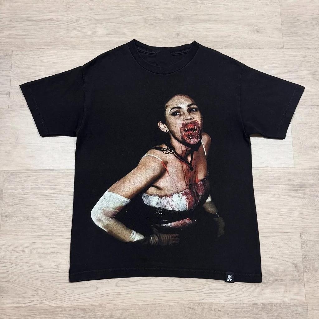 Jennifer's Body Horror Movie Graphic Vintage Black T-Shirt