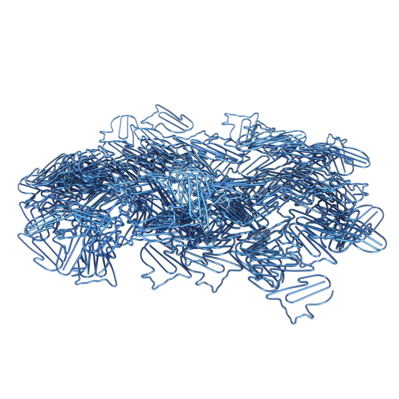 100pcs Cat Shape Paper Clips Slip Resistance Prevents Tearing Rust Prevention Metallic Paper Clips for Daily Use
