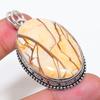 Natural Brecciated Mookaite Gemstone 925 Sterling Silver Pendant 2.36" AP-14196