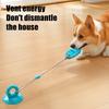 Dog Chew Toy with Suction Cup Indestructible Rubber Puppy Teething Toy Promotes Dental Health Interactive Food Dispensing Toy for Bulldog German