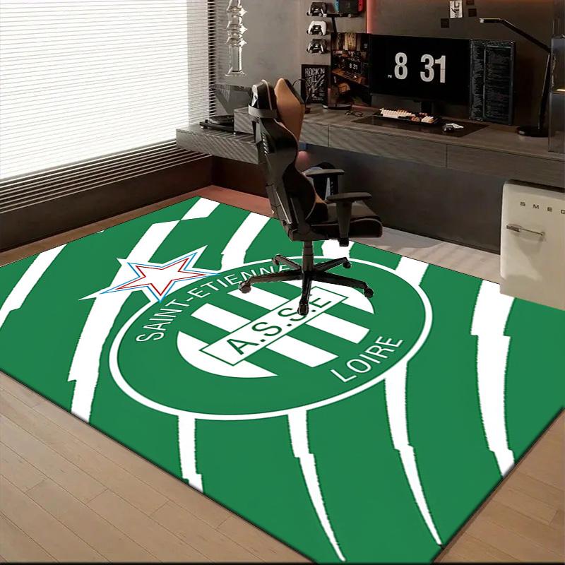 Asse Saint-etienne Crest Rug Office Floor Mat - Machine Washable for Bedroom, bedroom, livingroom, Room Decor Fan Gifts Christmas