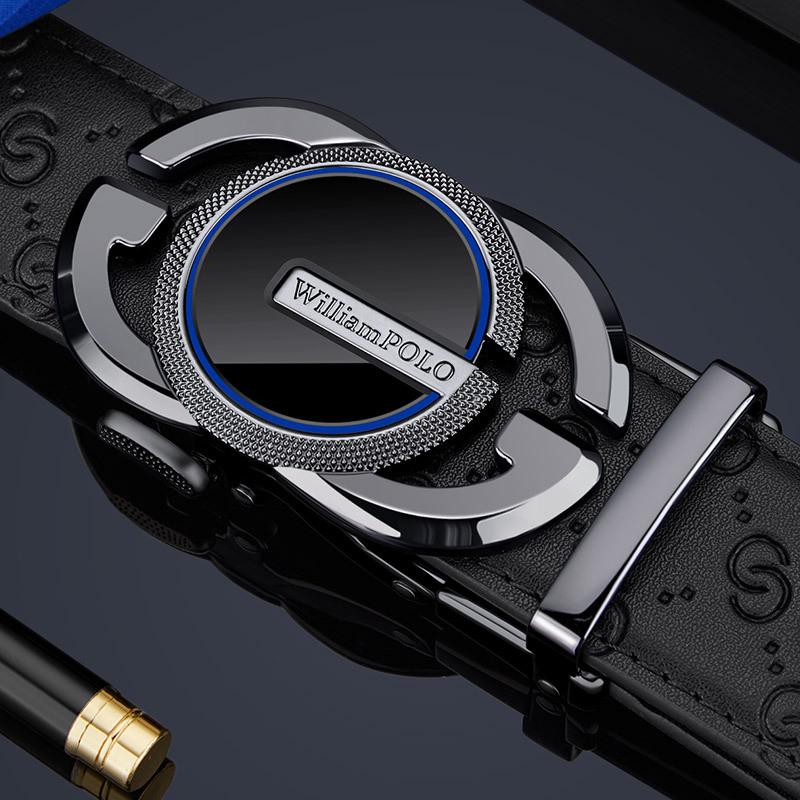 King Paul Men's High-End Genuine Leather Belt - Luxury Fashion Accessory for Young Men