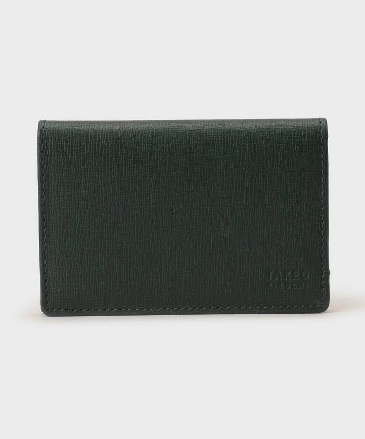 Business Card Holder Color Embossed Leather Business Card Holder IC Card Tier G8701294 Black [Takeo Kikuchi] & Men's (619) 00(FREE)