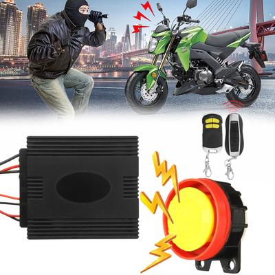 12V 125dB 2 Remote Control Motorcycle Security Alarm System Anti-theft Moto Scooter Engine Start
