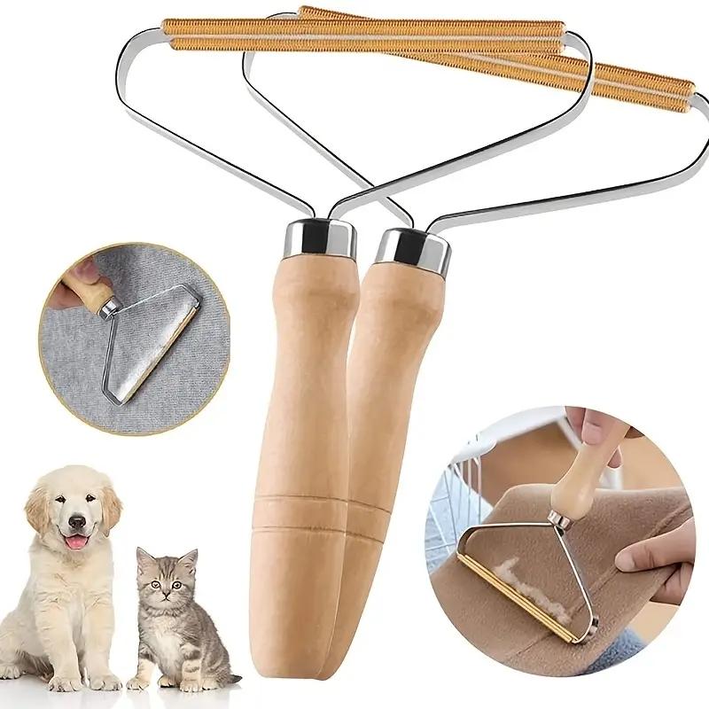 1Pcs Portable Lint Remover, Pet Hair Cleaner, Carpet Scraper, Reusable Manual Double Sided Lint Razor Tool