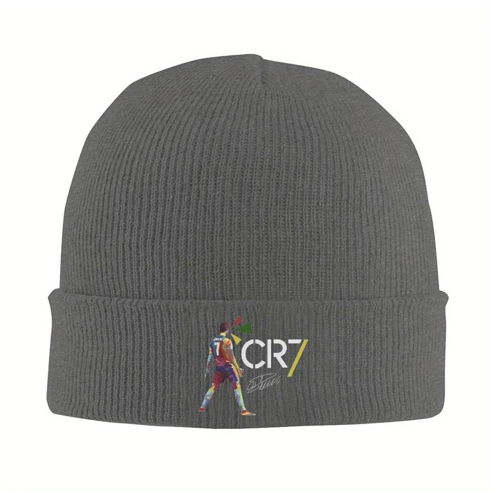 Nowe czapki Cr Football Ronaldo Signature dzianinowe damskie unisex zimowe akrylowe casualowe