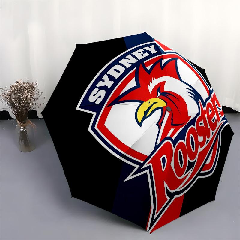 Sydney Roosters Automatic Opening and Closing, 8 Rib Structure Portable Umbrella, Suitable for Men and Women In All Seasons  Perfect Gift Fo