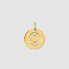 CARLIDANA Classique Minimaliste Alphabet 26 Breloques Lettres en Cristal Collier Pendentif Rond Lettre Acier Inoxydable Collier DIY