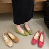 French Temperament Thick Heel Single Shoes Female Year Niche Elegant Gentle Fairy Suede Light Mouth Evening Shoes