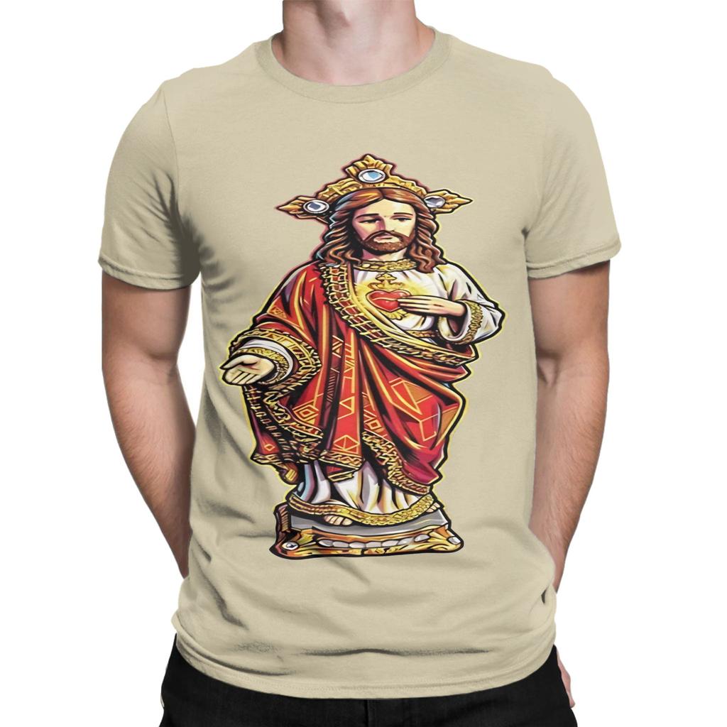 Heiligstes Herz Jesu Göttliche Segnung Design Lustig 100% Baumwolle T-Shirt Jesus T-Shirts Oberteile Für Unisex