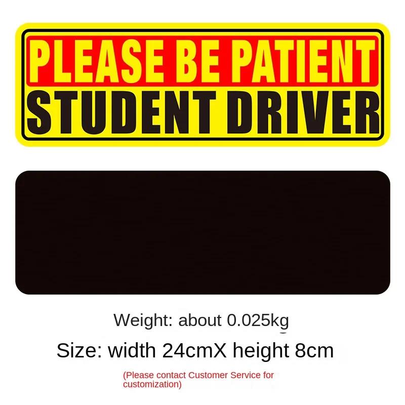 Novice Car Stickers, Logo Reflective Stickers Distance Keeping Tape Eye-catching Safety Warning Car and Truck Magnetic Stickers