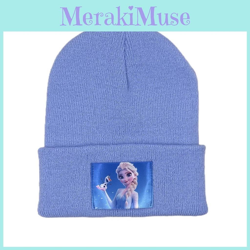 Patch Elsa Frozen Cartoon Breathable Warmth Knit Cap For Winter Sports And Play