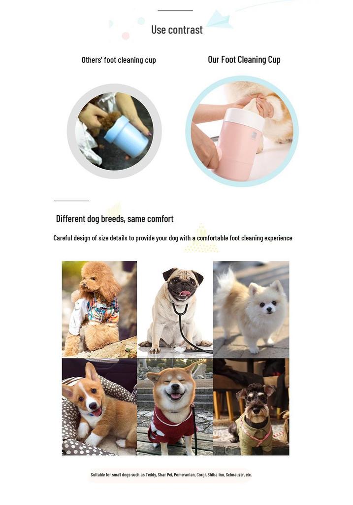 Pet Paw Cleaner - Semi-Automatic Foot Washer for Dogs and Cats