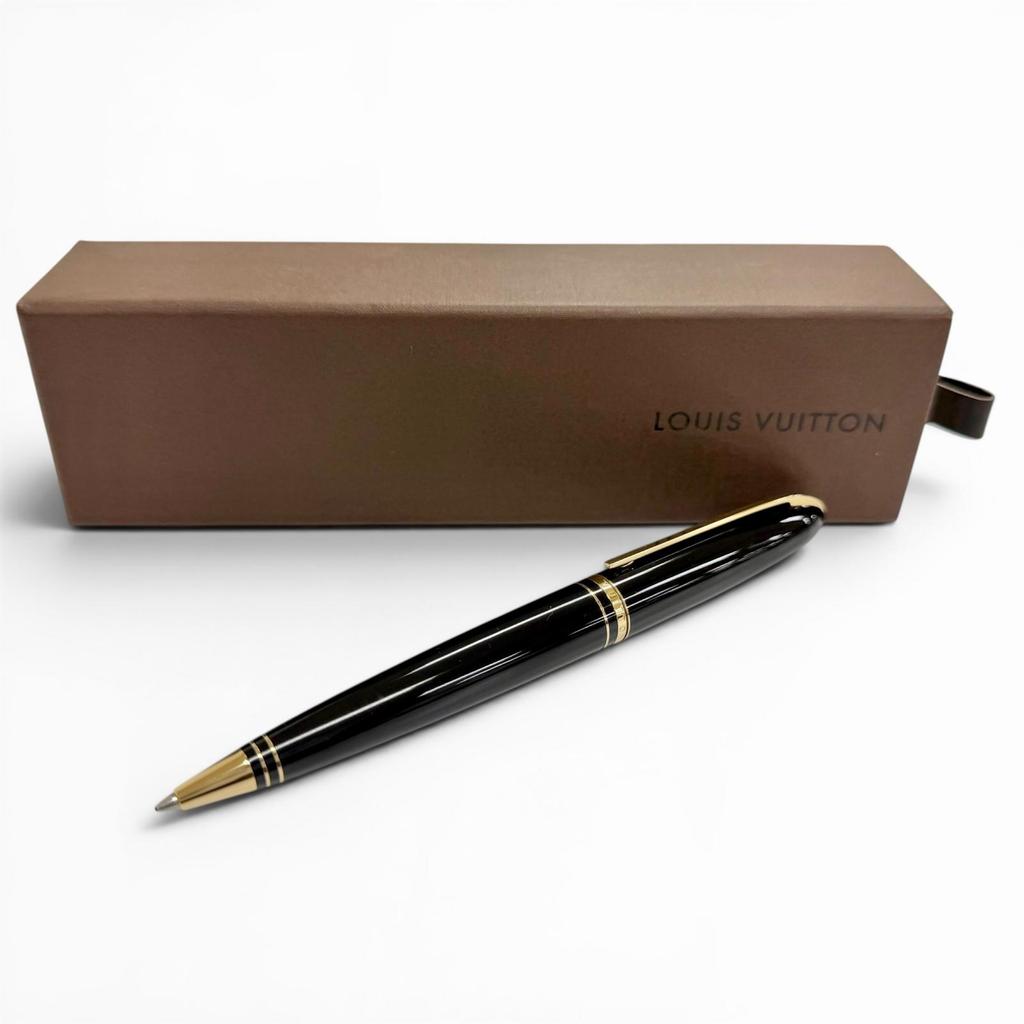 Excellent LOUIS VUITTON Ballpoint Pen Dog Double Lacquer Twist Type Black Mens Used