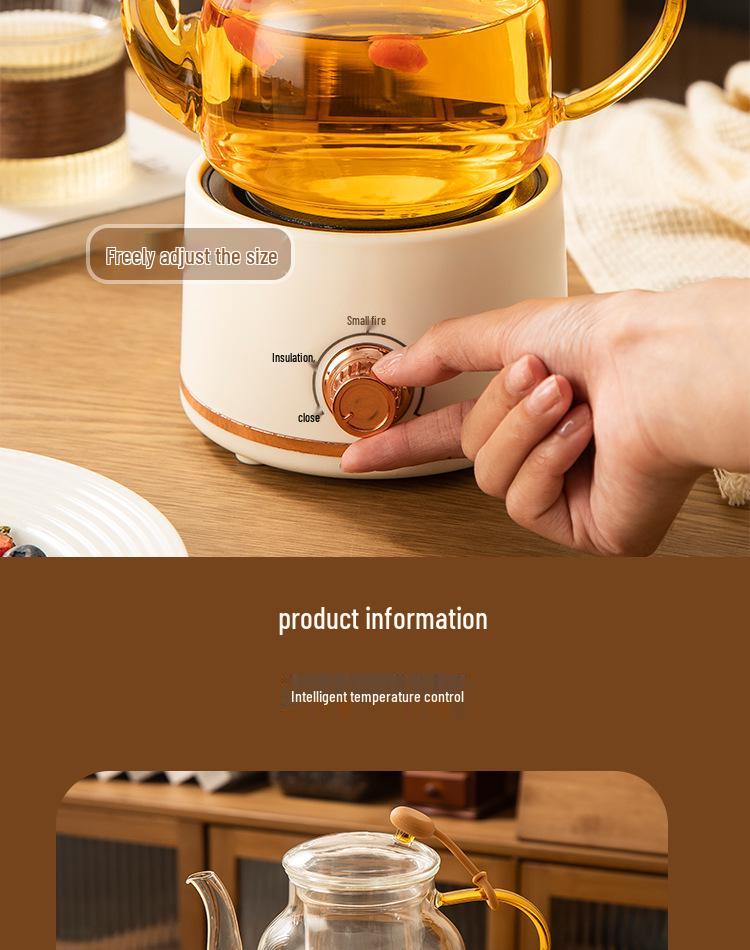 All-Glass Smart Touch Electric Tea Brewing Pot and Stewing Cup Gift Set