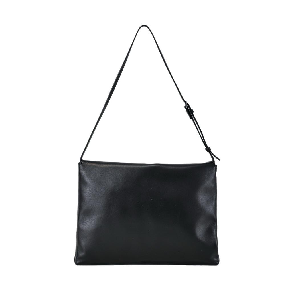 Niche minimalist mail carrier bag, simple envelope bag, sheepskin shoulder bag, all-steel hardware buckle, flip seam, armpit bag.