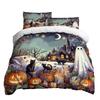 Halloween Three-piece Bedding Set Quilt Cover Pillowcase Brushed Fabric Thickened