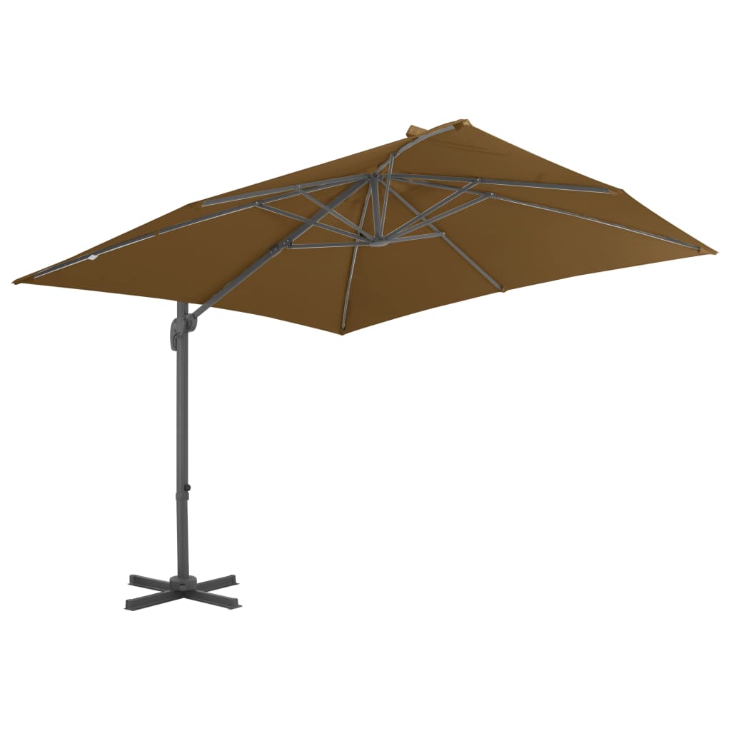 vidaXL Sonnenschirm mit Tragbarem Sonnenschirmständer Taupe
