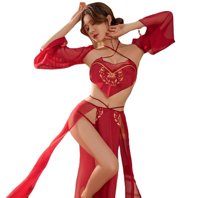 Hanfu Sexy Underwear Red Belly Pocket Court Princess Ancient Costume Princess Sexy Ancient Women's Ancient Bedclothes