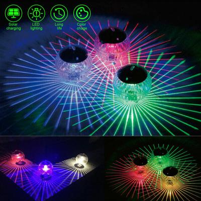 Outdoor Solar Led Schwimmende Licht Garten Teich Pool Lampe Rotierende RGB Farbwechsel Licht Für Innen