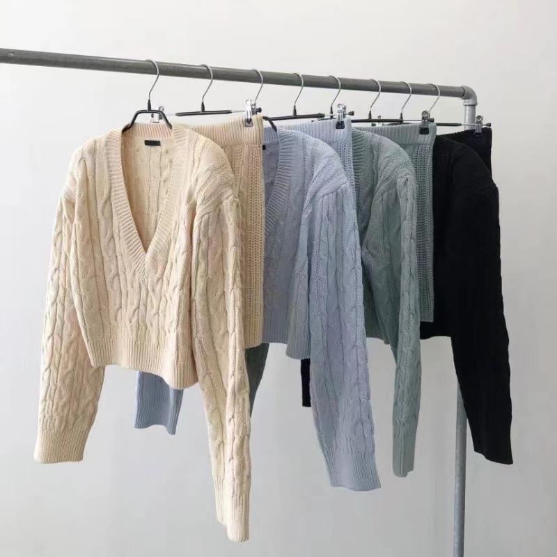 Fashion V-neck Twist Long Sleeved Knitted Sweater Dress Autumn Korean Style Gentle Women High Waist Hip Skirt Elegant Casual Loose Outfit Clothing