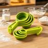 8Pcs Kitchen Measuring Spoon Measuring Cups Measuring Tools Portable Silicone Coffee Sugar Scoop Kitchen Gadgets