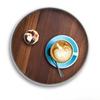 Luxury Tray Stainless Steel Wooden Perfume Simple Storage Trays Circular Decorative Fruit Bowl Kitchen Organizer Acceesories