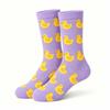 Matching Pattern Mid Calf Cotton Socks for Couples, Trendy Novelty Socks