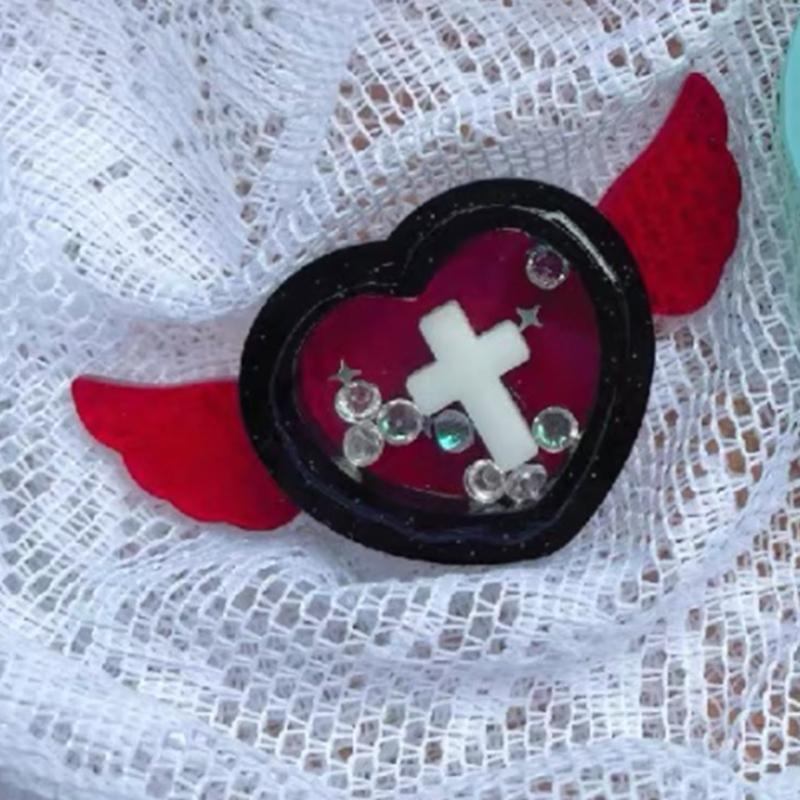 Heart Cup Resin Keychain Molds Jewelry Pendant Epoxy Resin Casting Molds Small Quicksand Mold for DIY Making Keychain