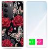 Etui Do Realme C75 / 14X 5G Obudowa Foto Case Plecki Motyle + Szkło 9H
