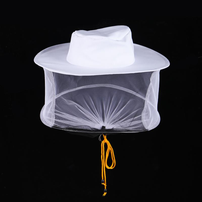 1pc BeeKeeping Protective Bee Hat Anti Bee white Hat-Veil Combo Bee Hat Bug Mesh Mask Beekeeping Protection Beekeeper